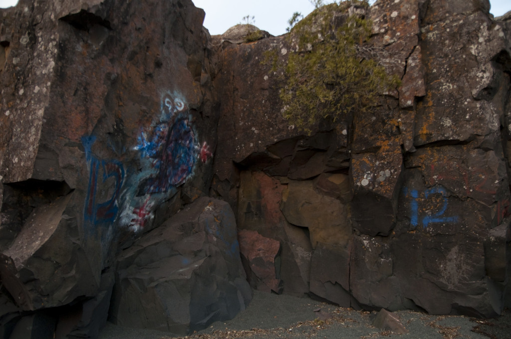 A bouldering area next to a favorite campsite on Minnesota's North Shore