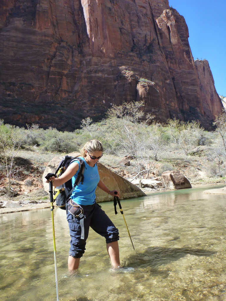 crossing the Virgin River in ZIon