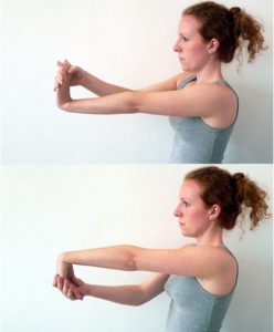 woman Forearm stretching