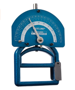 Spring style grip strength tester for climbers.