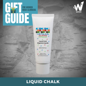 Liquid chalk for climbing.