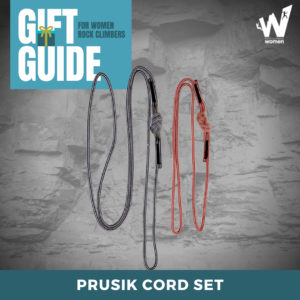 Climbing cord set on gray background.